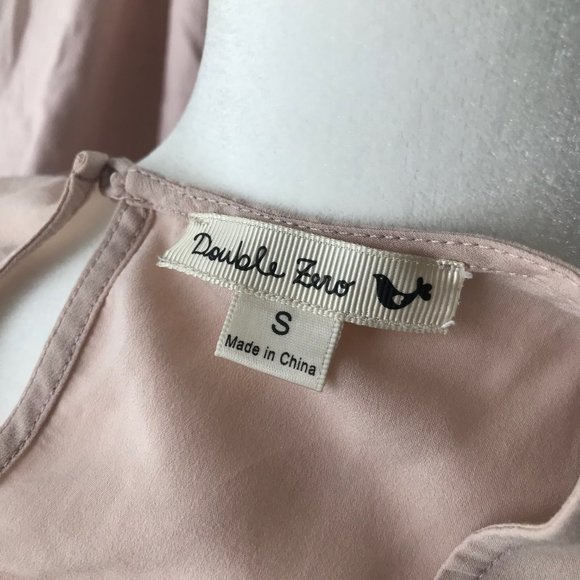 DOUBLE ZERO BLUSH PEPLUM TANK - DRESSY - SMALL - Picture 4 of 5